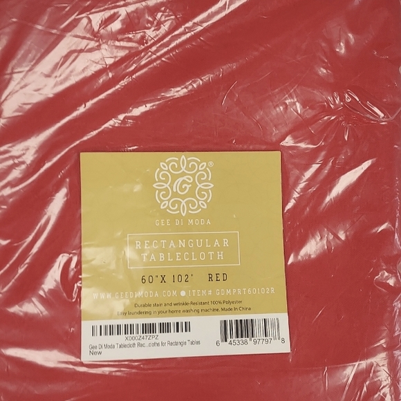 Red Tablecloth 60" x 102" - Picture 1 of 2